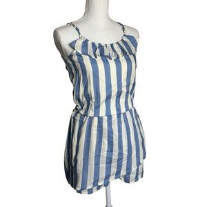 Abercrombie Kids Blue and Cream/White Striped Romper
